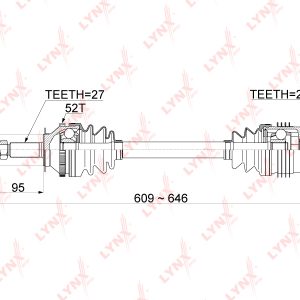 Полуось передняя правая