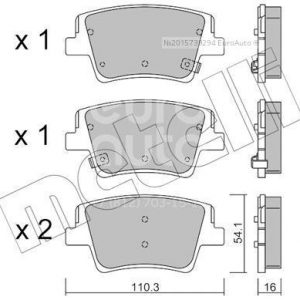 Колодки тормозные задние дисковые к-кт