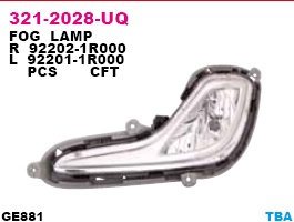 Фара противотуманная левая