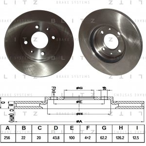 Диск тормозной передний вентилируемый