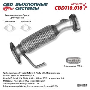 Приемная труба глушителя