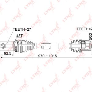 Полуось передняя правая