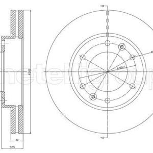 Диск тормозной передний вентилируемый