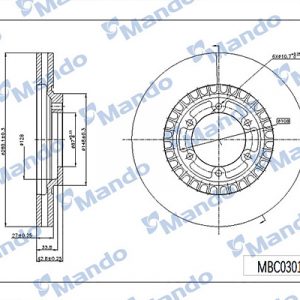 Диск тормозной передний вентилируемый