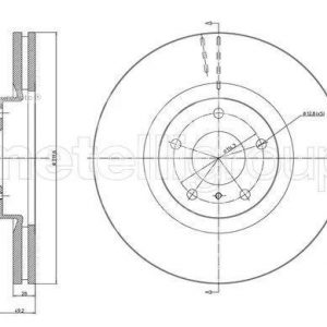 Диск тормозной передний вентилируемый