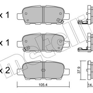 Колодки тормозные задние дисковые к-кт
