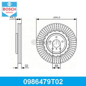 Диск тормозной передний вентилируемый