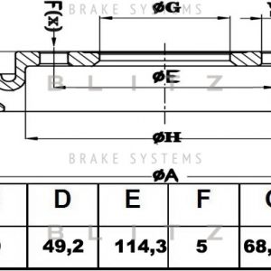 Диск тормозной передний вентилируемый