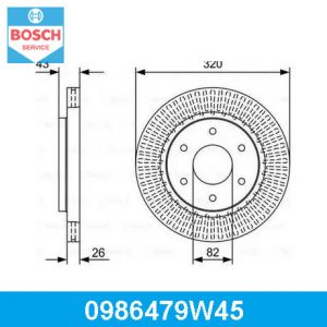 Диск тормозной передний вентилируемый