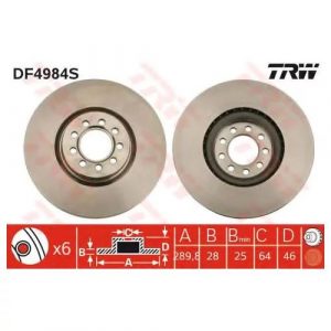 Диск тормозной передний вентилируемый