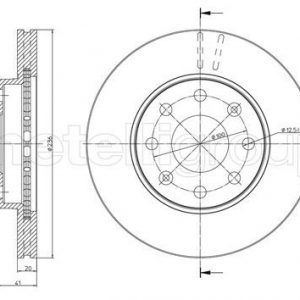 Диск тормозной передний вентилируемый