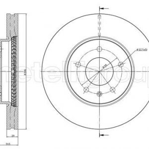Диск тормозной передний вентилируемый