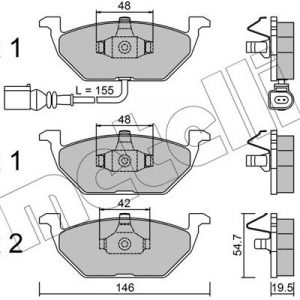 Колодки тормозные передние к-кт