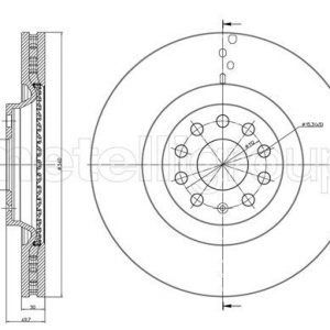 Диск тормозной передний вентилируемый