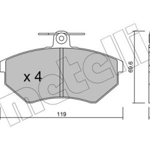 Колодки тормозные передние к-кт