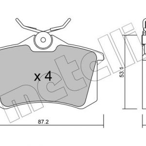 Колодки тормозные задние дисковые к-кт