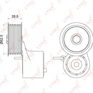 Ролик руч.ремня с кронштейном