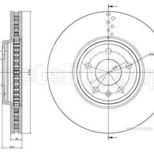 Диск тормозной передний вентилируемый