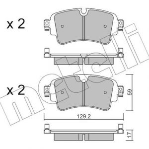 Колодки тормозные задние дисковые к-кт