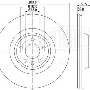 Диск тормозной передний вентилируемый