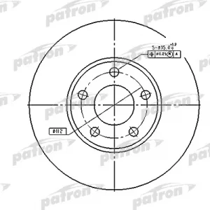 Диск тормозной передний вентилируемый