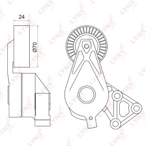 Ролик руч.ремня с кронштейном