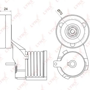 Ролик-натяжитель ручейкового ремня
