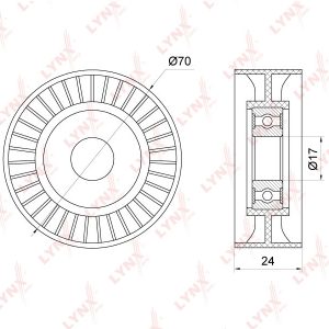 Ролик-натяжитель ручейкового ремня