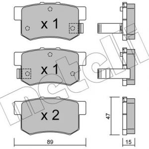 Колодки тормозные задние дисковые к-кт