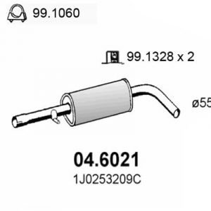 Глушитель средняя часть