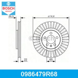 Диск тормозной передний вентилируемый