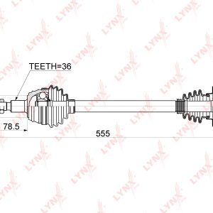 Полуось передняя левая