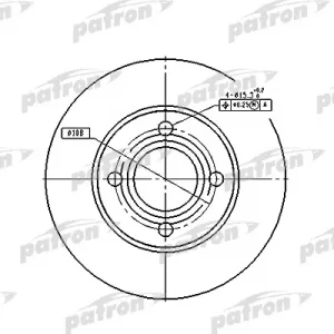 Диск тормозной передний не вентилируемый