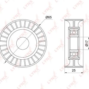 Ролик-натяжитель ручейкового ремня