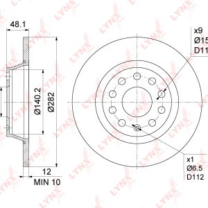 Диск тормозной задний