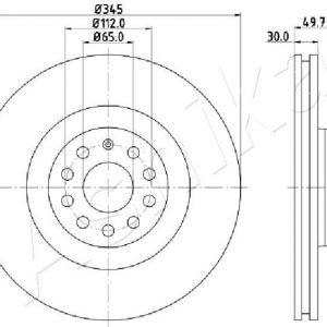 Диск тормозной передний вентилируемый