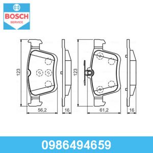 Колодки тормозные задние дисковые к-кт