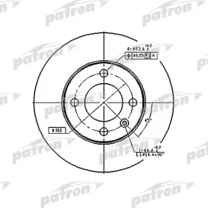 Диск тормозной передний не вентилируемый