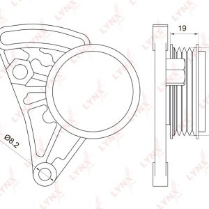 Ролик руч.ремня с кронштейном