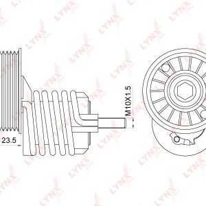 Ролик-натяжитель ручейкового ремня