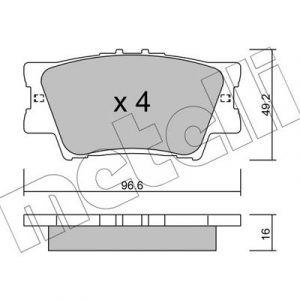 Колодки тормозные задние дисковые к-кт