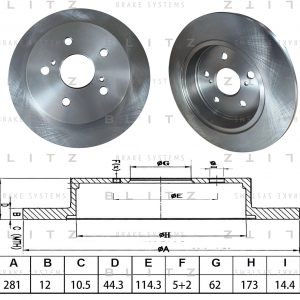 Диск тормозной задний