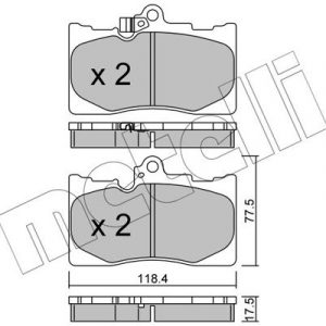 Колодки тормозные передние к-кт
