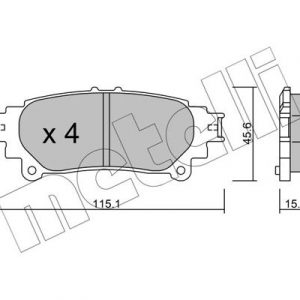 Колодки тормозные задние дисковые к-кт