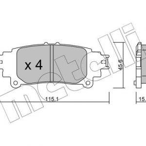 Колодки тормозные задние дисковые к-кт