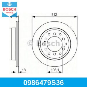Диск тормозной задний