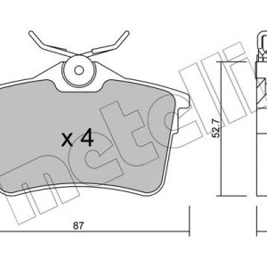 Колодки тормозные задние дисковые к-кт
