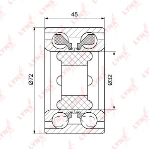 Подшипник передней ступицы наружный