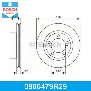 Диск тормозной передний вентилируемый