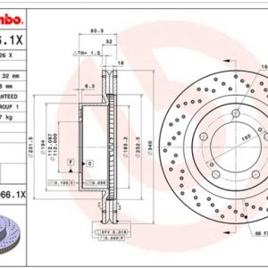 Диск тормозной передний вентилируемый
